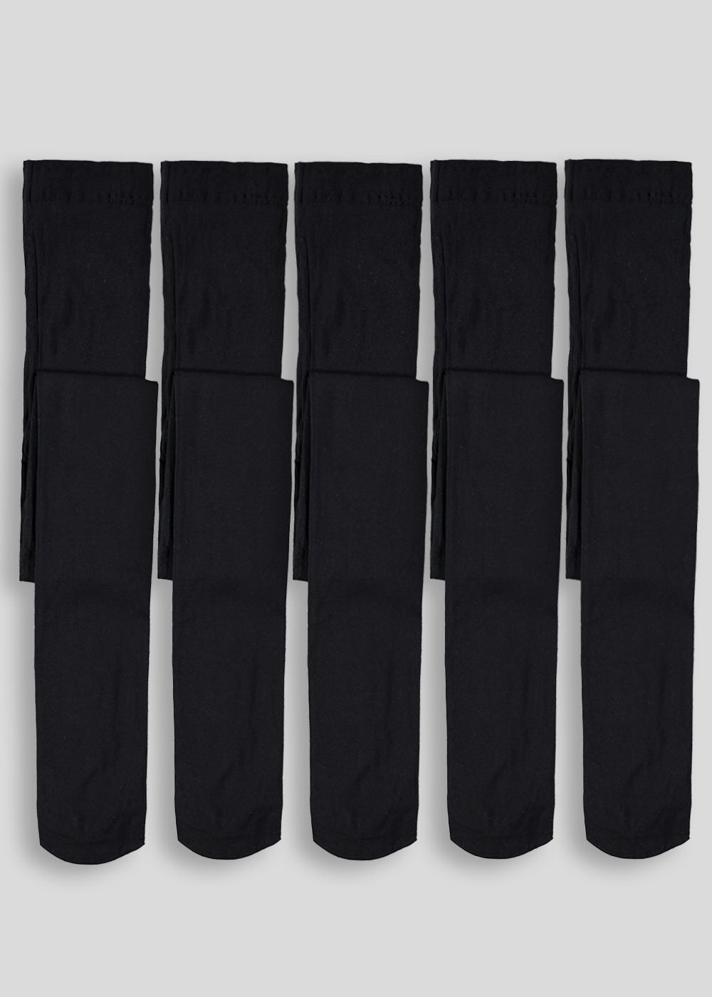 Girls 5 Pack Black 40 Denier Opaque Tights (6-13yrs)