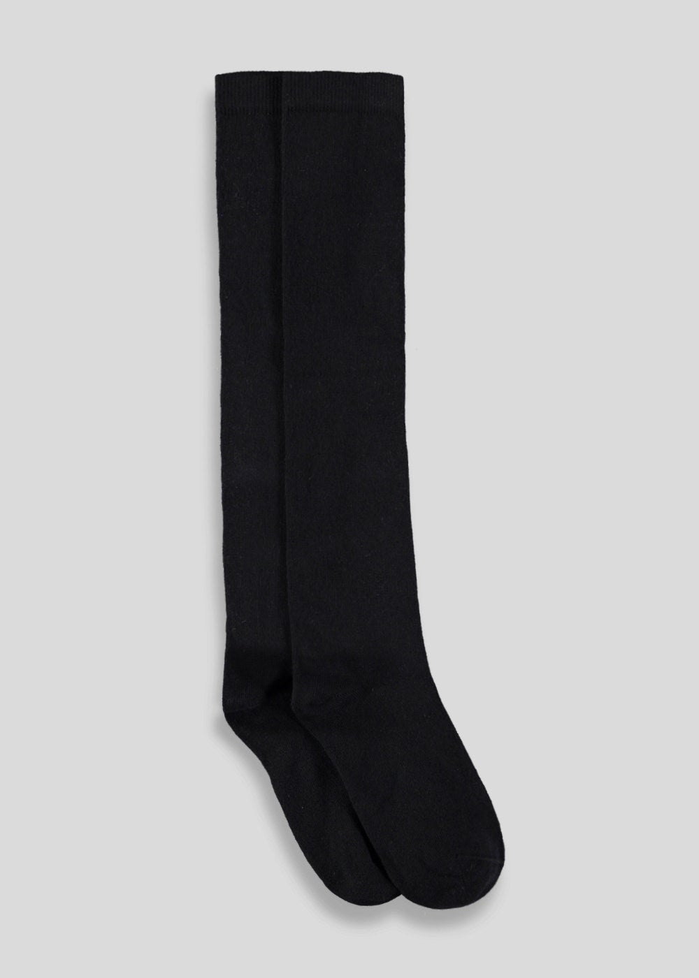 Girls 2 Pack Black Over the Knee Socks (Younger 6-Older 5.5)