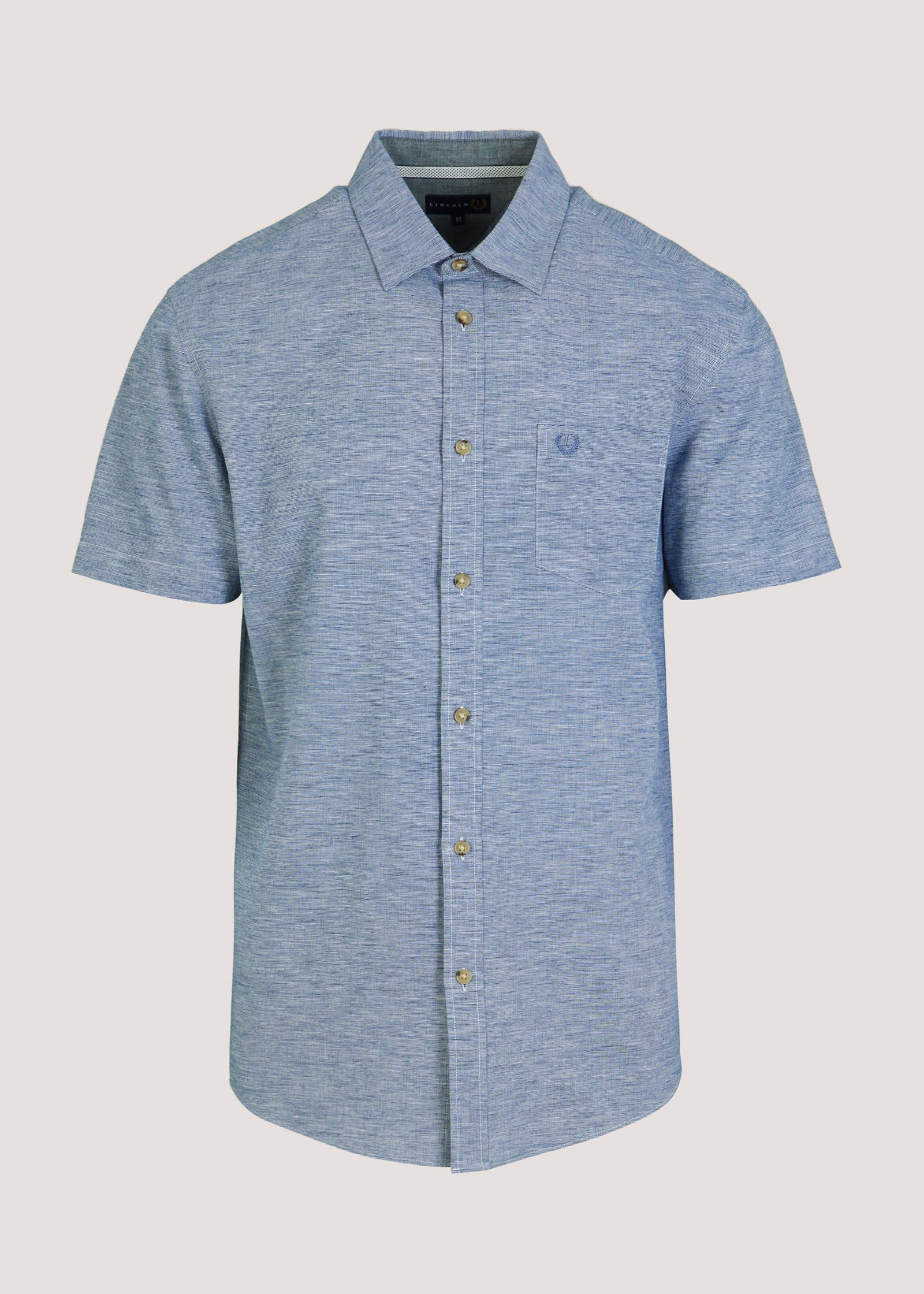 Lincoln Navy Linen Blend Shirt